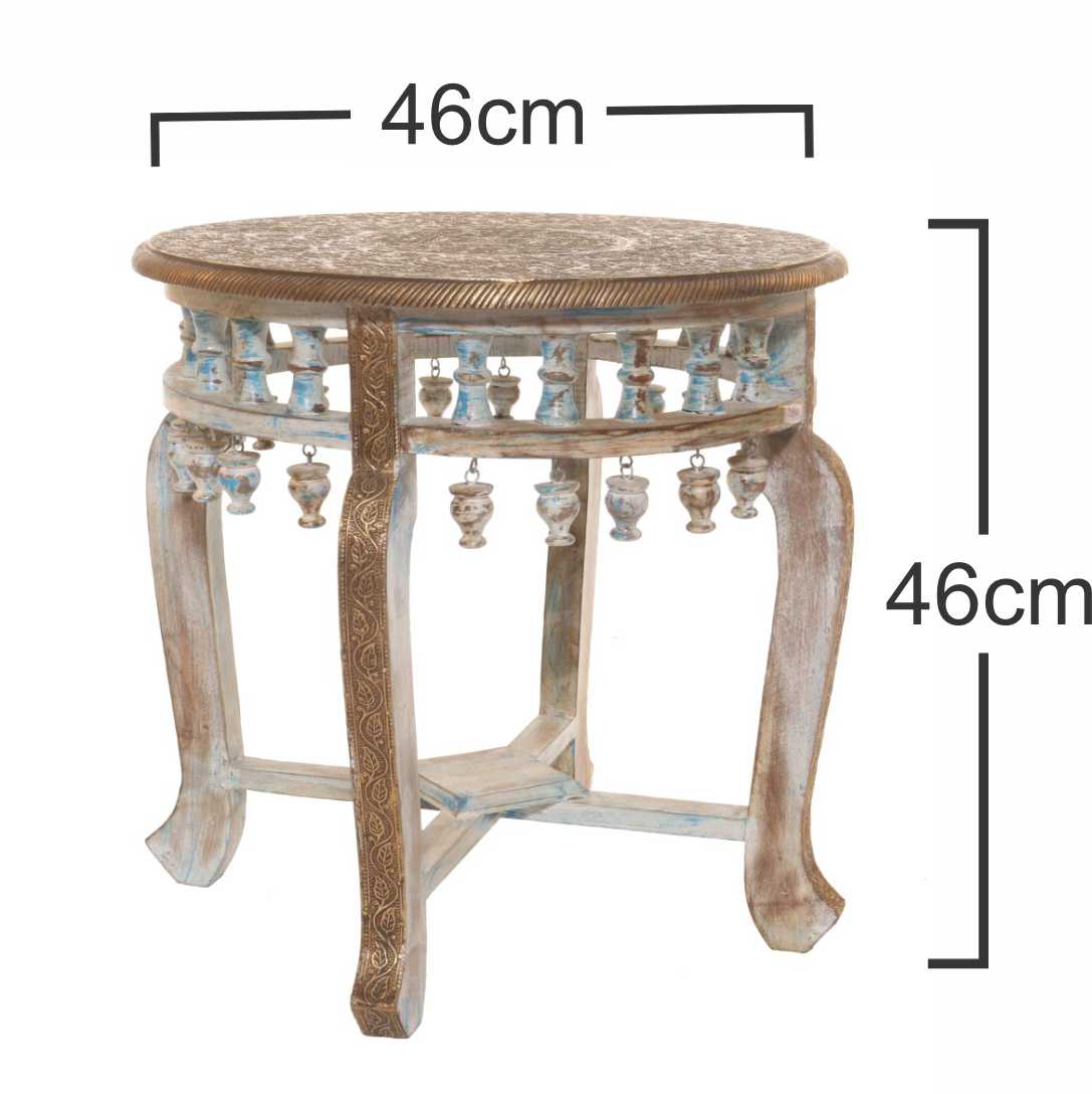 ANTIQUE WELLS ROUND SIDE TABLE - 3