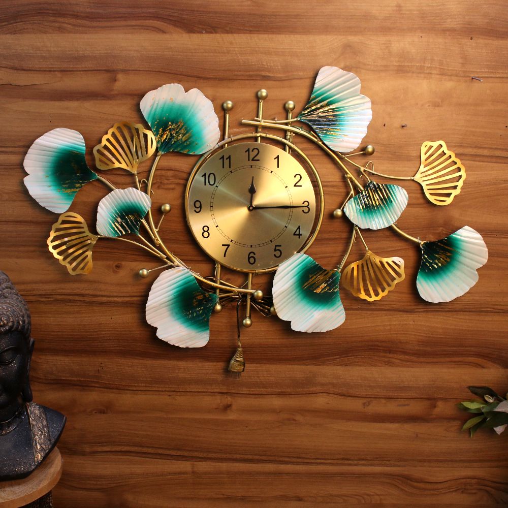 Iron Flower Art Wall Clock