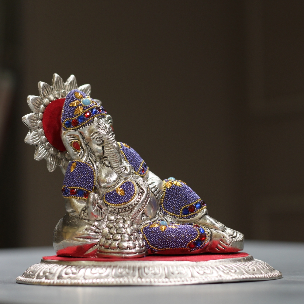 Lete Ganesh Purple Work
