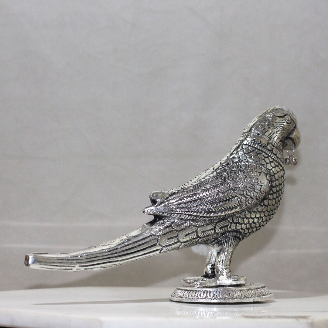 Metal Parrot Flower Plet - 3