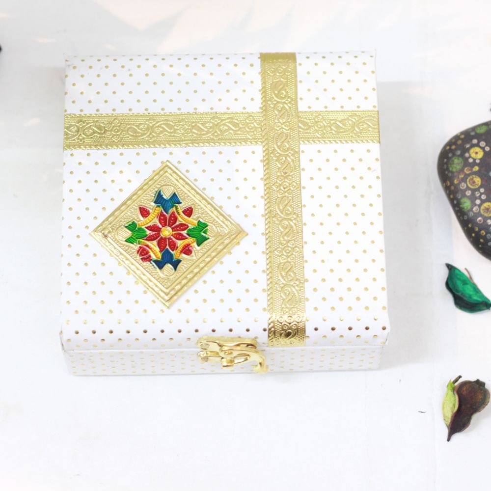 Dry Fruit Box White 6X6 - 5