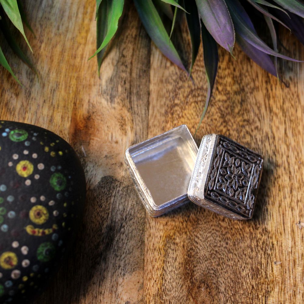 Silver Sindoor Box Square - 4