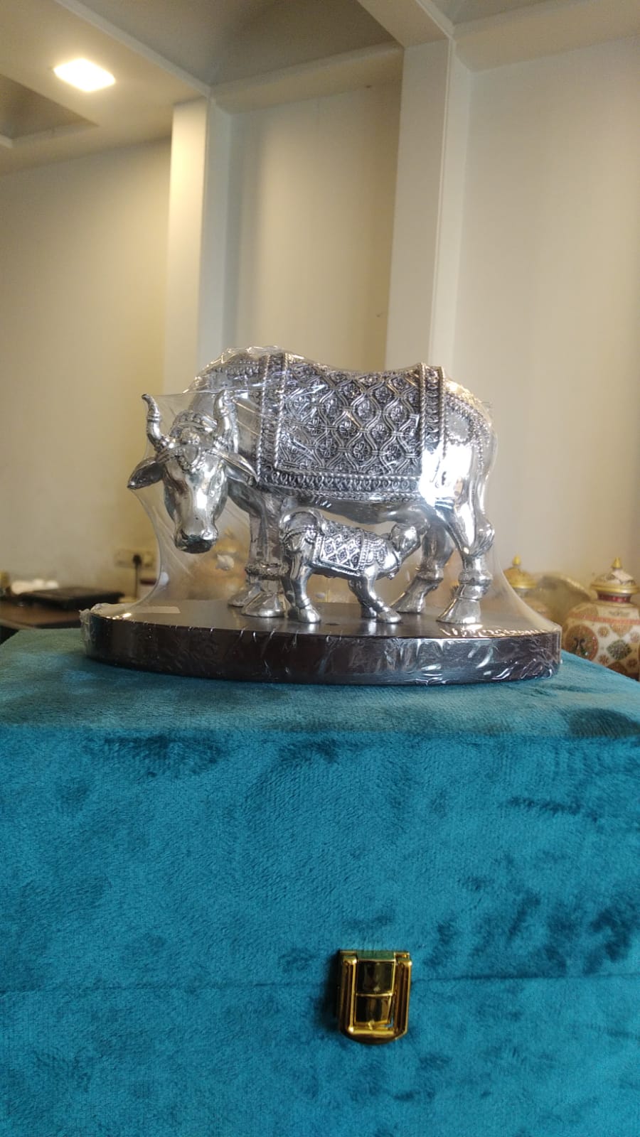 Cow Clad With Silver W/box