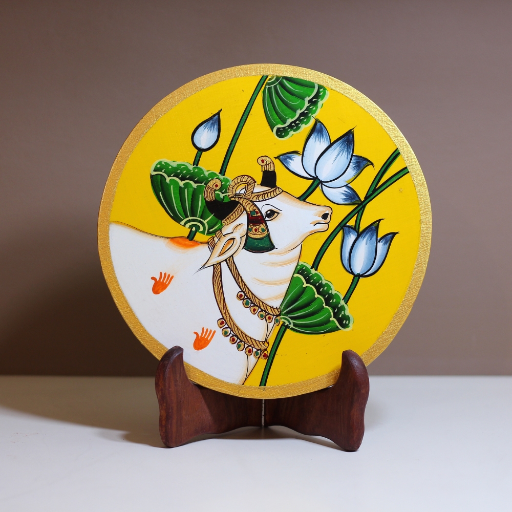 Painted Round Plate Hanging 10x10 - 4