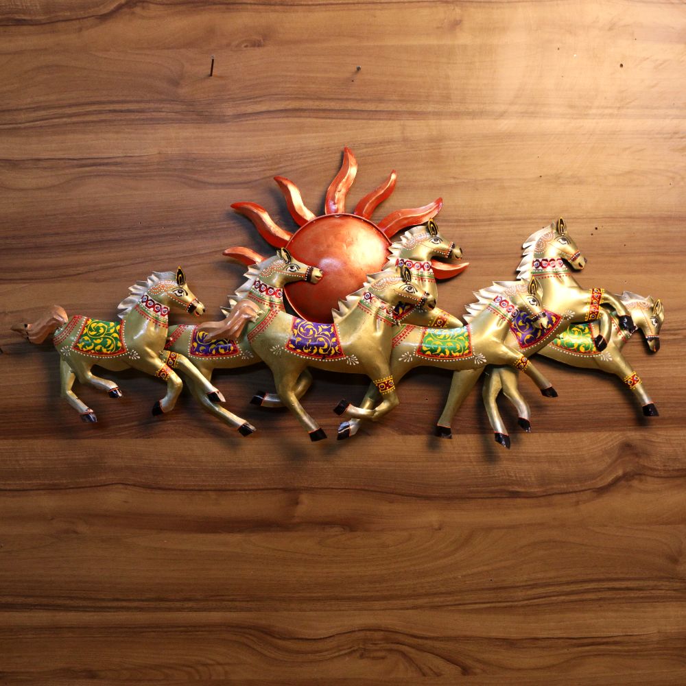 IRON WALL 7 HORSE WITH SUN 1266 - 4
