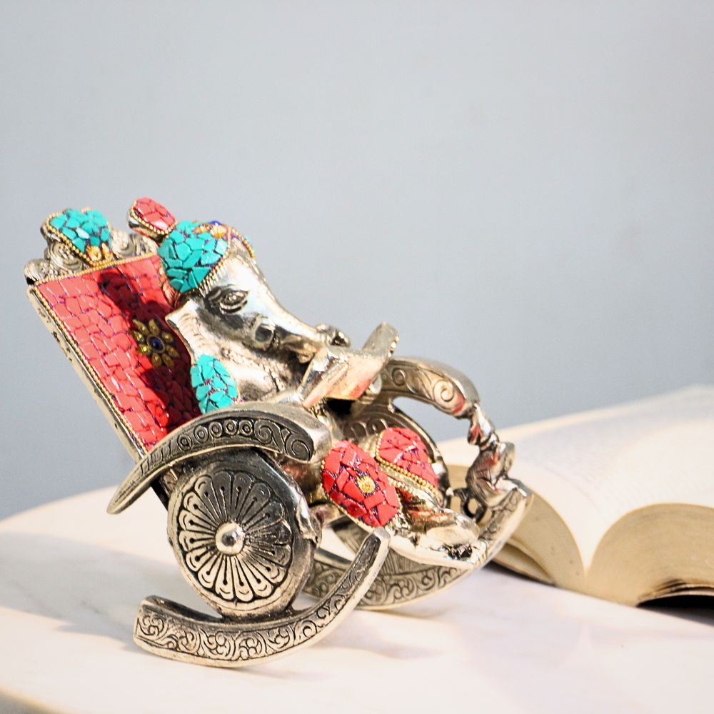 Metal Stone Chair Ganesh - 4