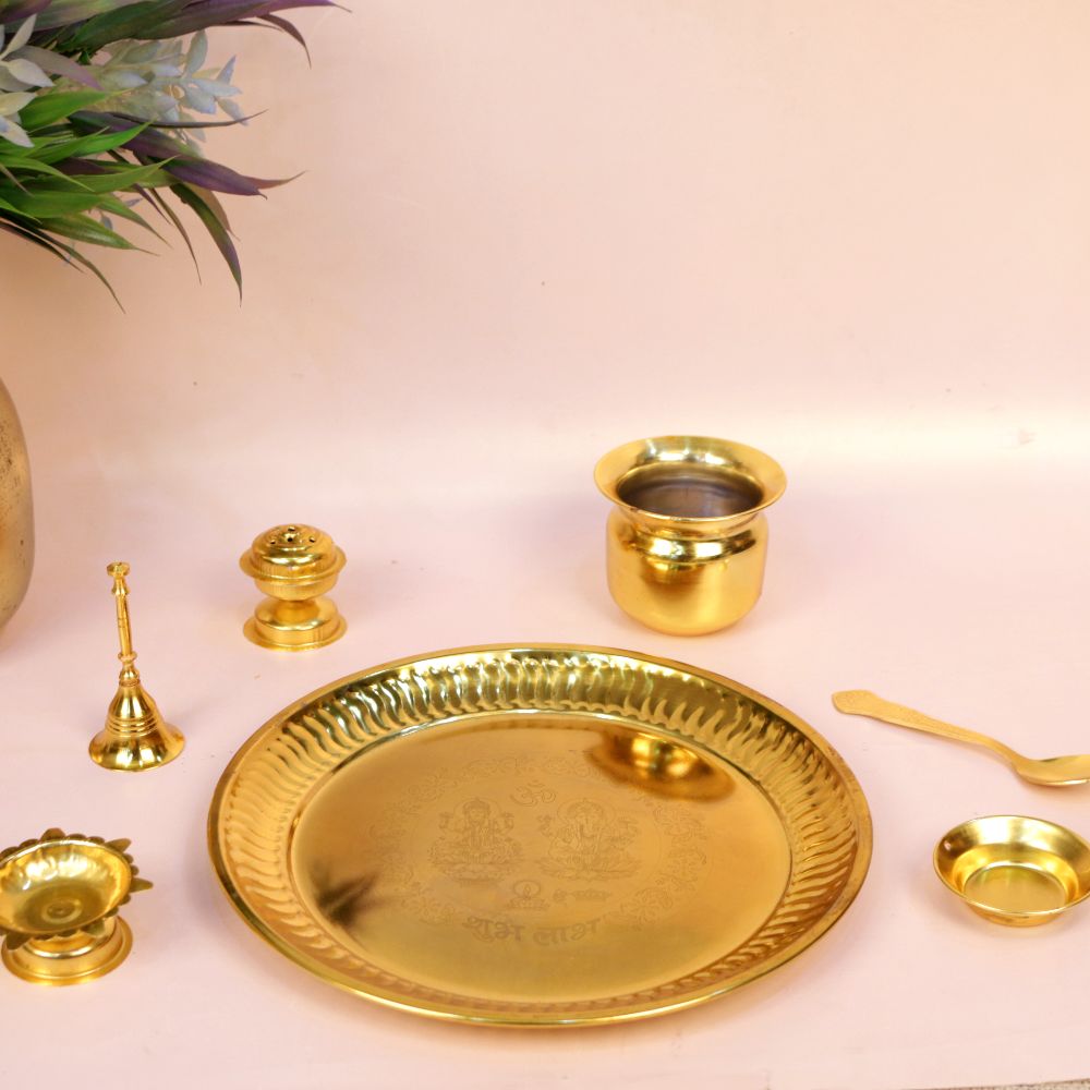 POOJA THALI SET GOLDEN - 3