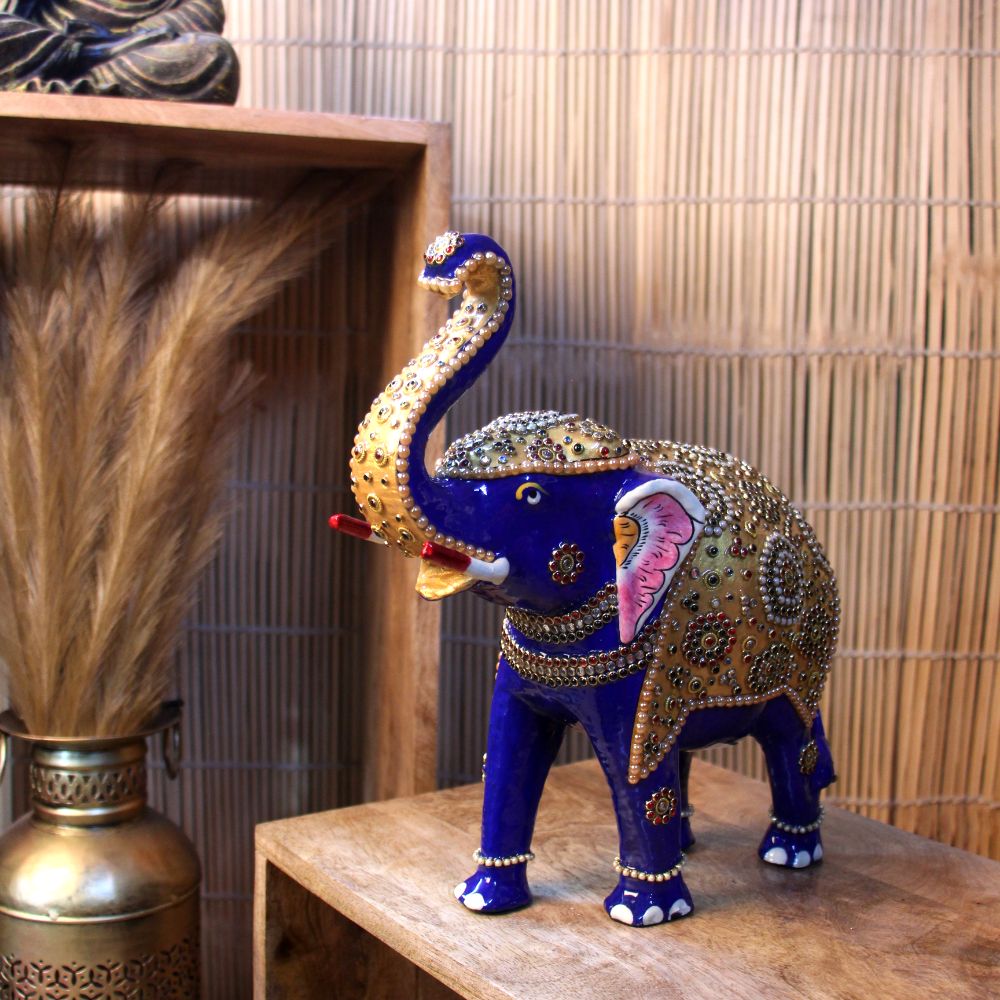 Metal Elephant Jewellery Work 12'' - 4