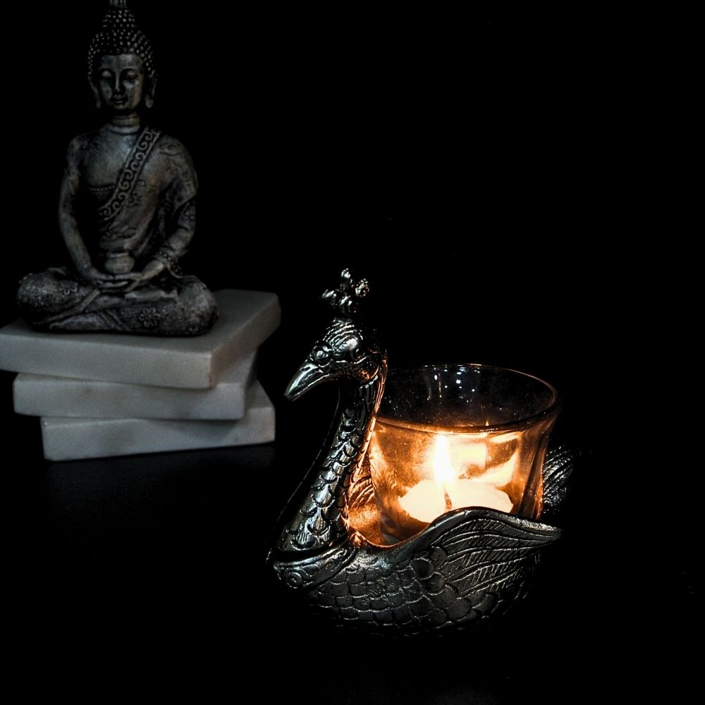 Metal Peacock Tea light - 4