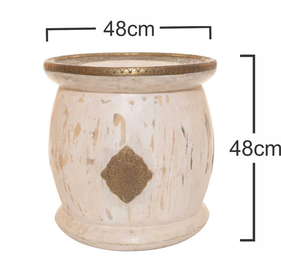 BARREL STYLE SIDE STOOL/TABLE - 3