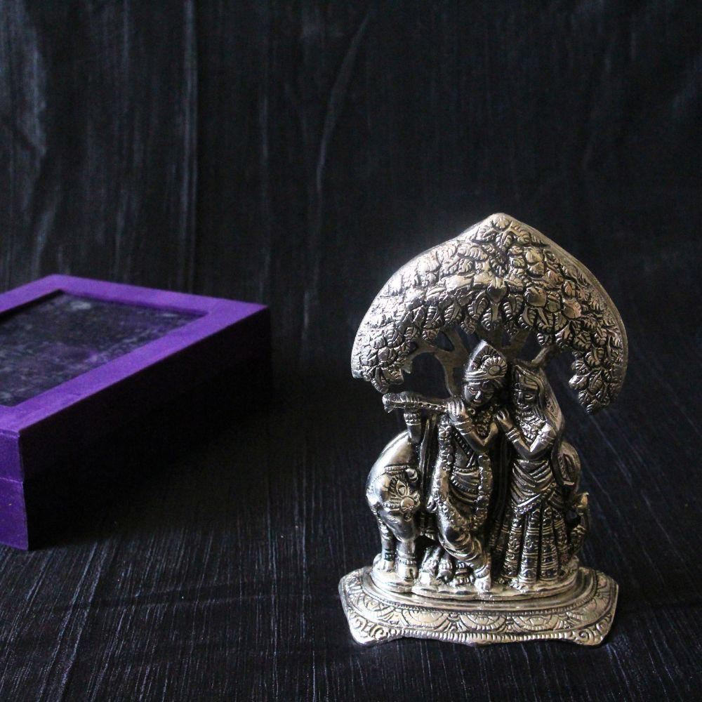 Metal Radha Krishna Tree. - 5