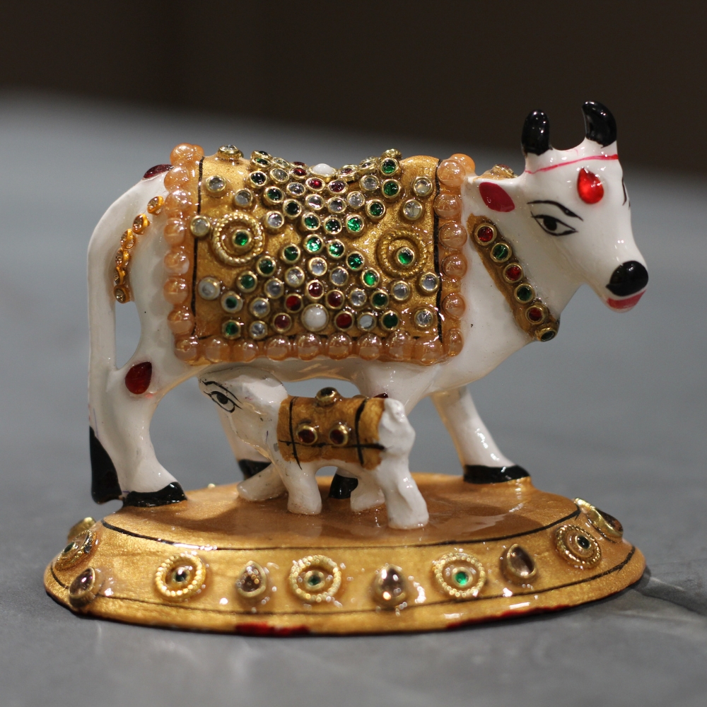 Metal Cow Jewellery Gold 3''