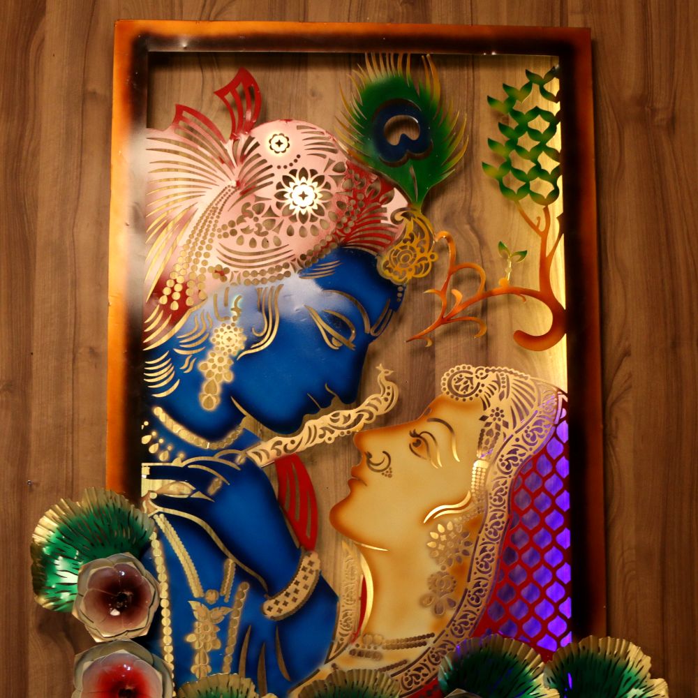 IRON DECORATIVE WALL HANGING MURLI MANOHAR - 3
