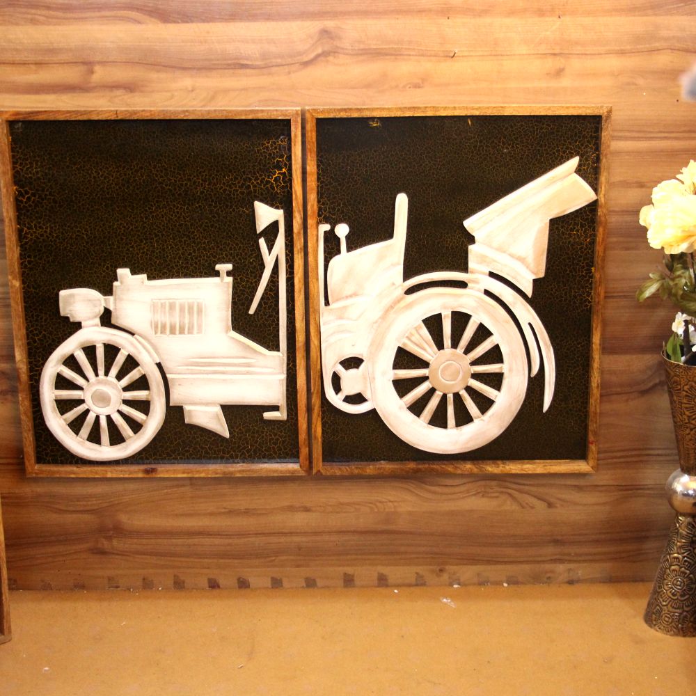 S/2 Car In Wood - 3