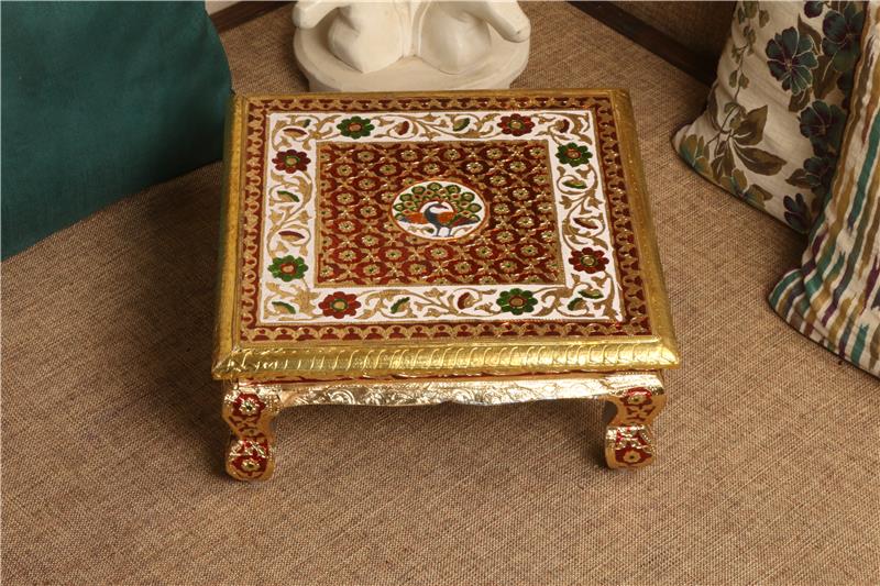 16X16 Meenakari Chowki