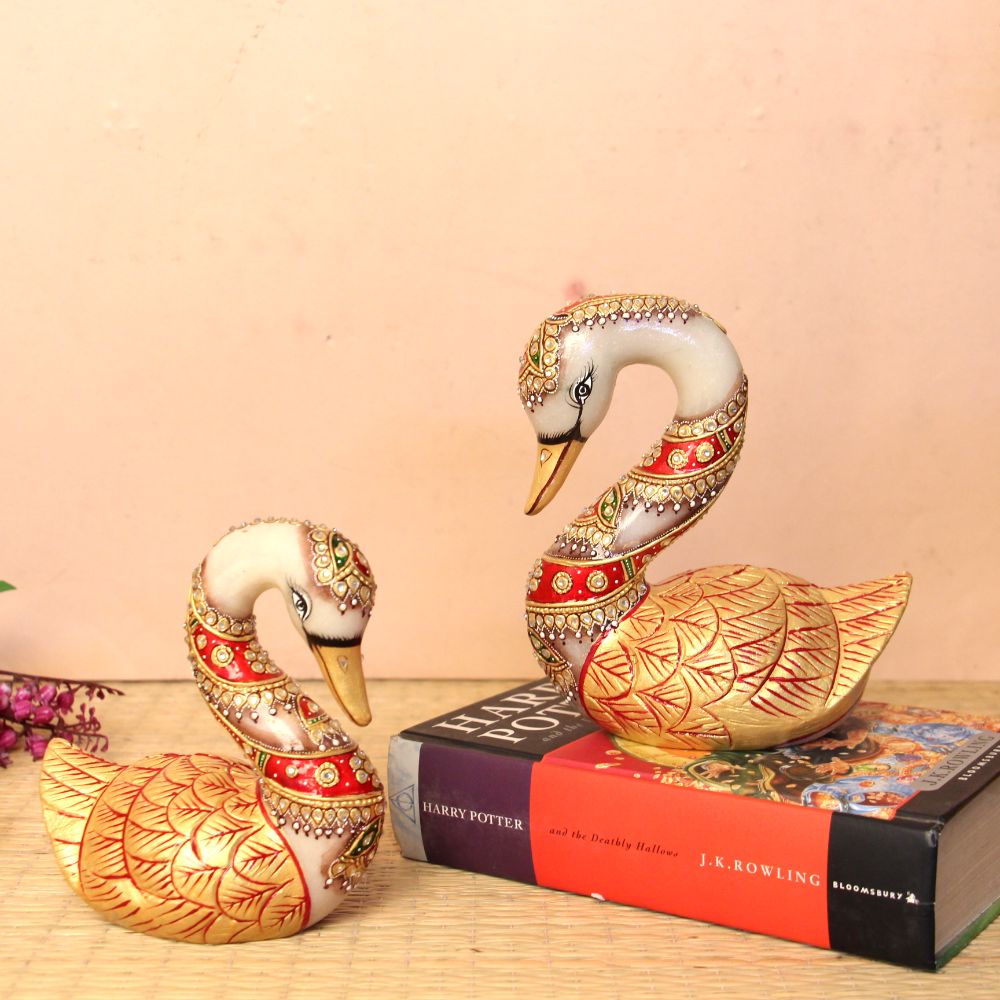 Marble Printed Golden Duck Set 2