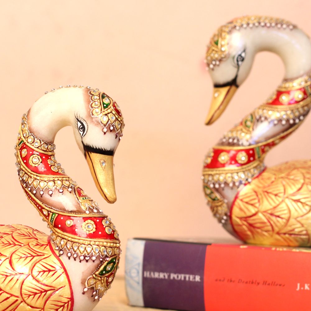 Marble Printed Golden Duck Set 2