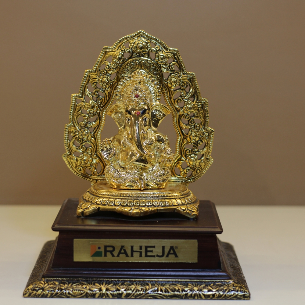 Singhasan Ganesh On Wood Ganesh