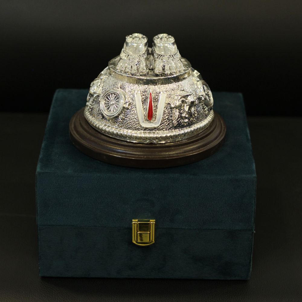 Charan Paduka Silver w/box - 5