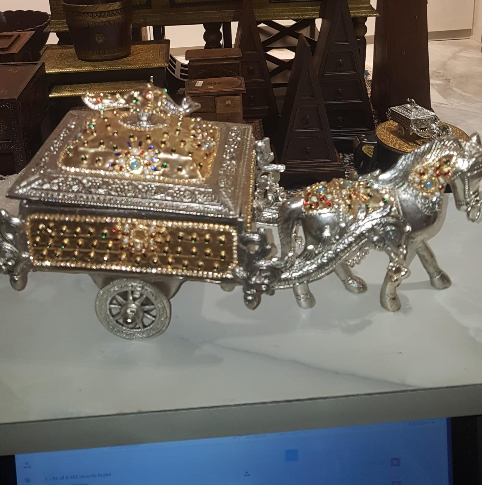 Horse Cart Golden Work