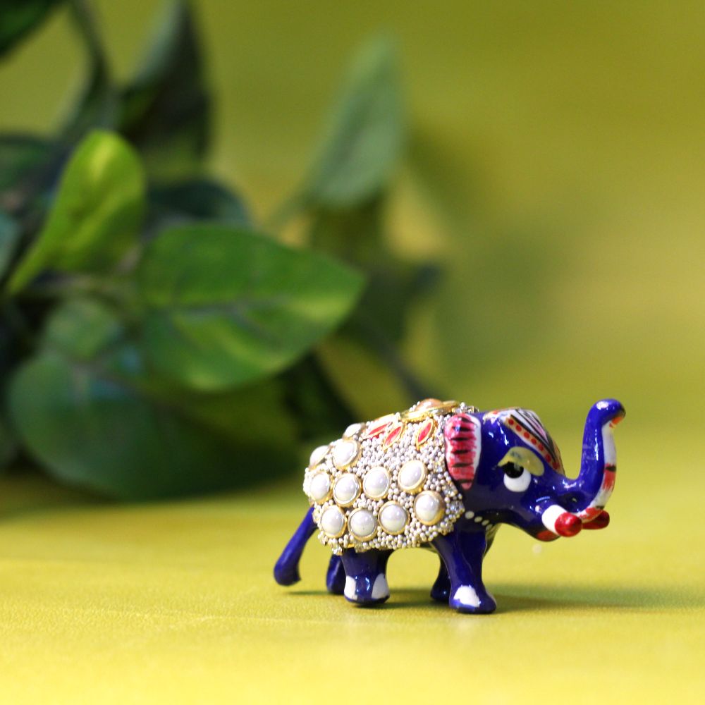 Metal Stone Elephant 1 inch - 5