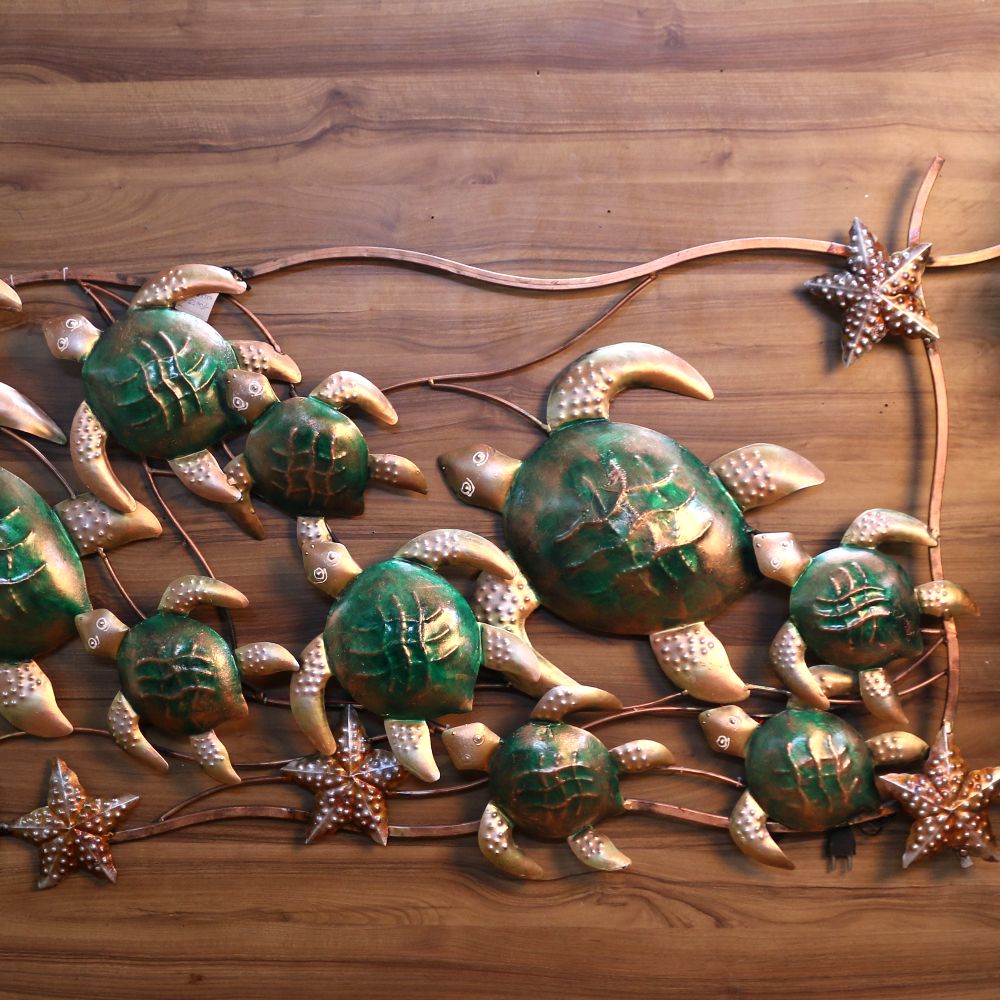 IRON 10 TORTOISE WALL DECOR
