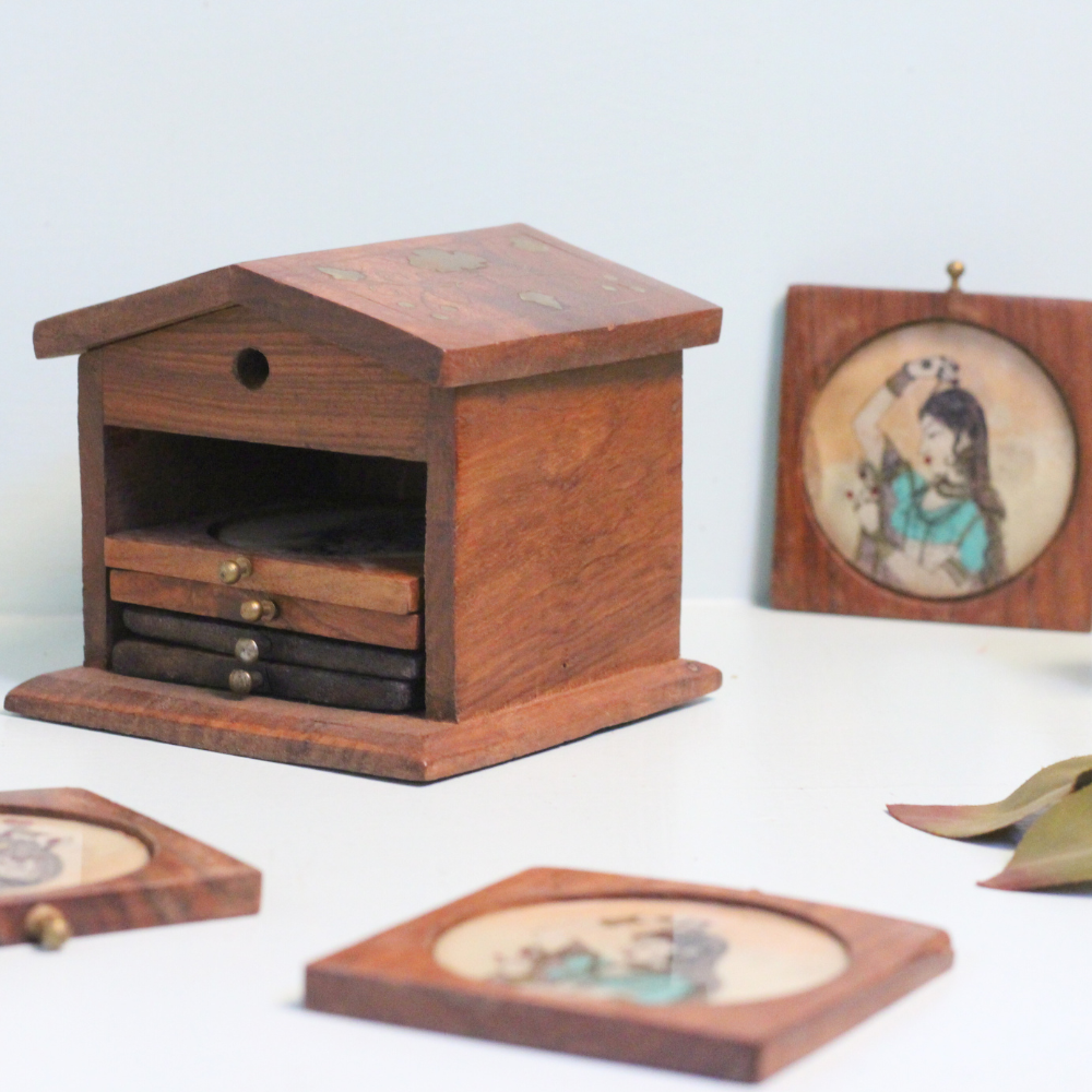 Wooden Hut Tea Costar - 5