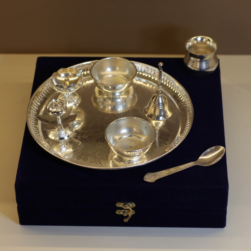 Brass Pooja Thali Set 8''
