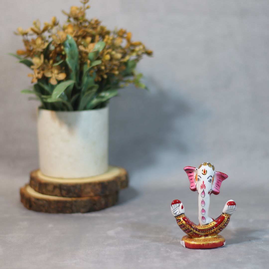 Metal Laddu Ganesh 3'' - 5