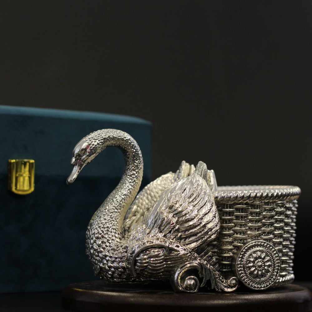 Duck Bowl Clad With SIlver W/box - 5
