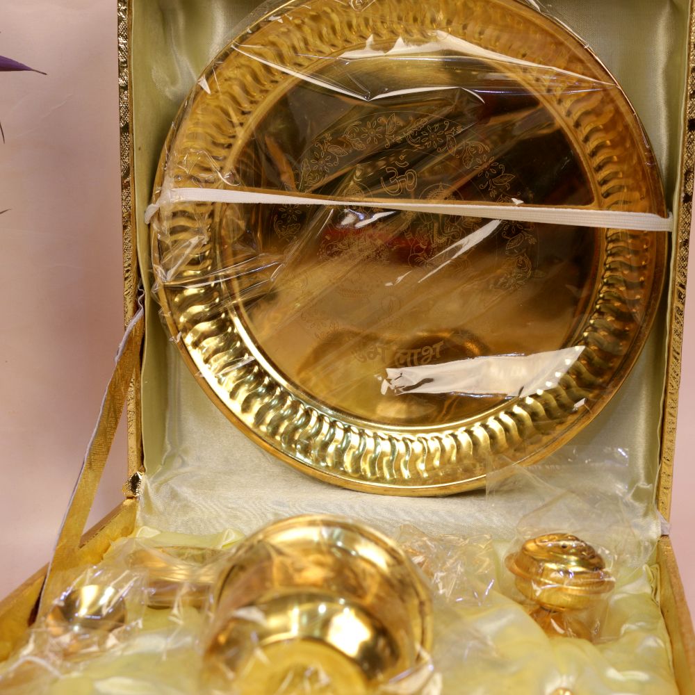 POOJA THALI SET GOLDEN - 4