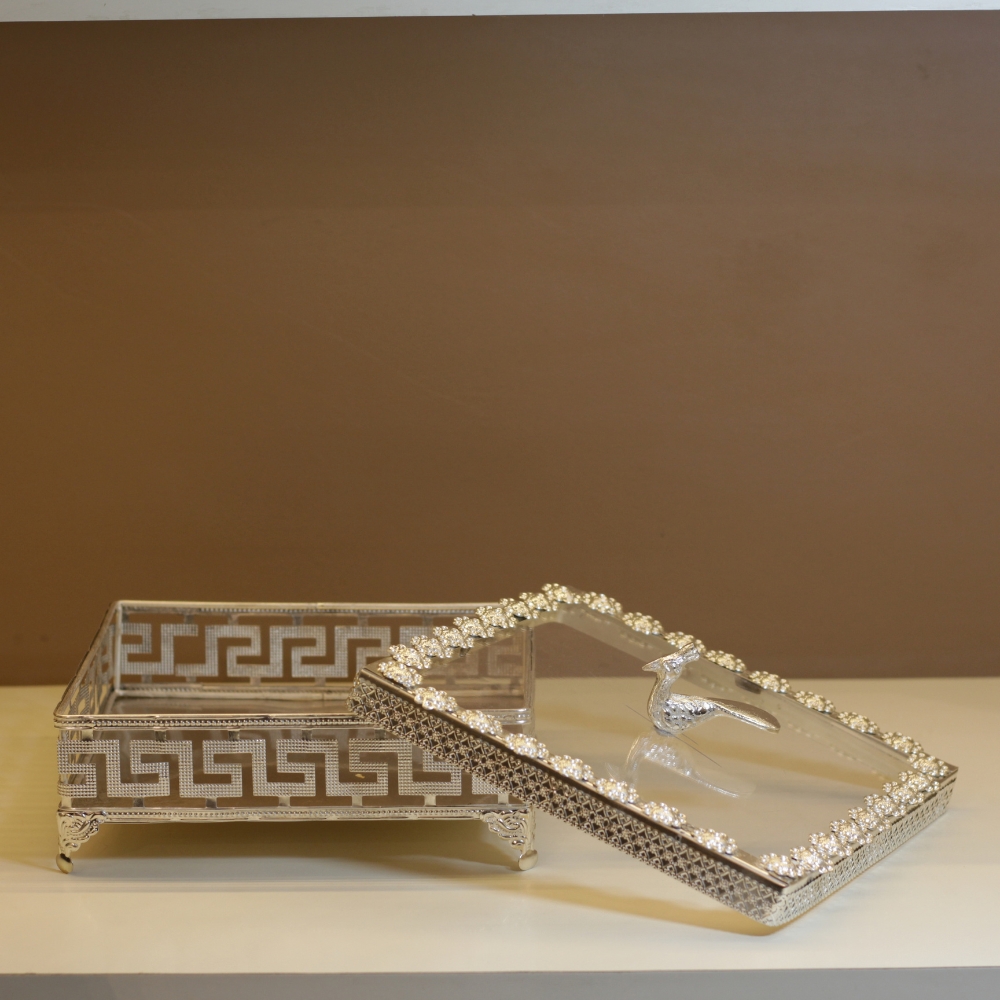 Square Jali Dryfruit Box 8x8 - 4