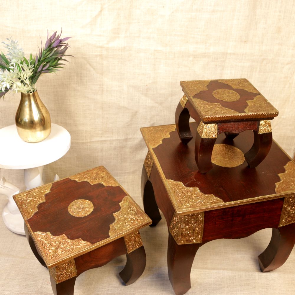 OPIUM STOOL S/3 10X10X10, 12X12X12, 14X14X14