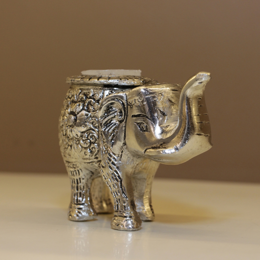 Metal Elephant Candle New - 3
