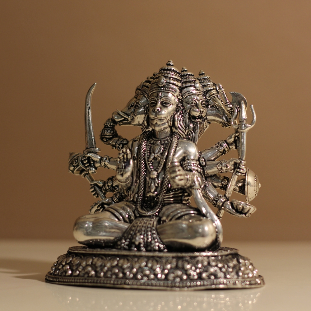 Brass Panchmukhi Hanuman - 4