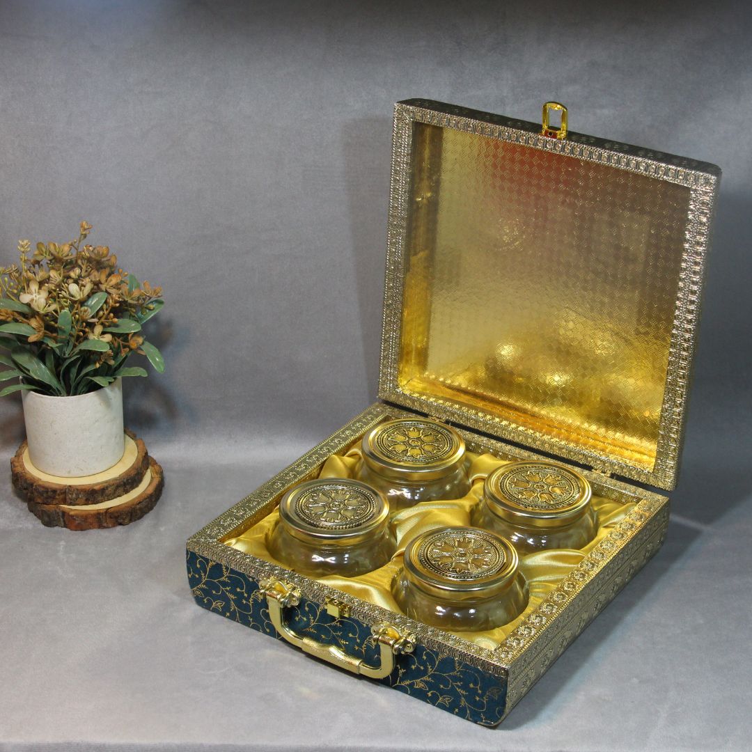 4 Jar DryFruit Box W/handle - 3