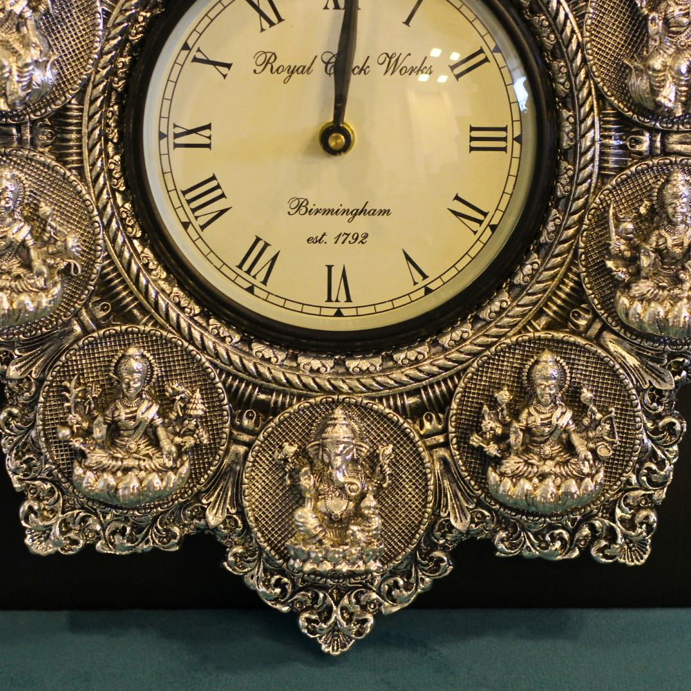 Clock Asthalaxmi Silver W/b - 5