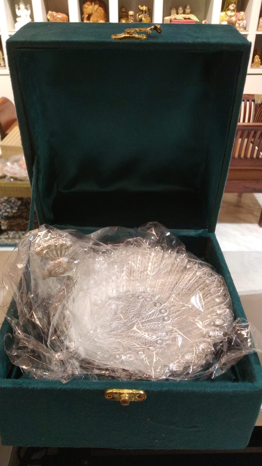 Peacock Dish Platter W/b