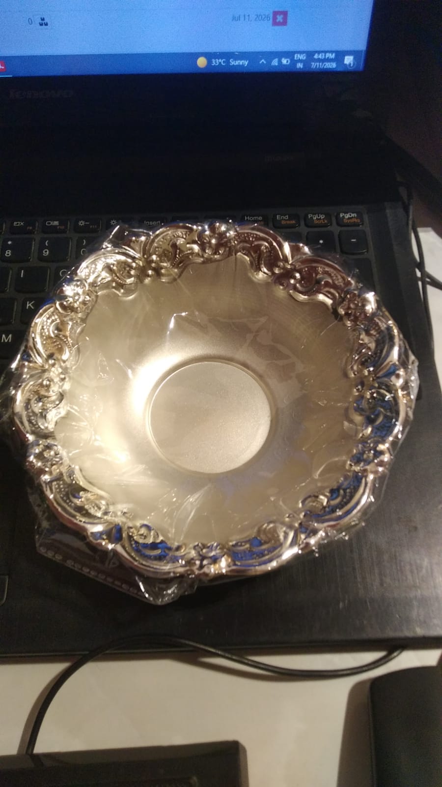 German Silver Nuxy Bowl