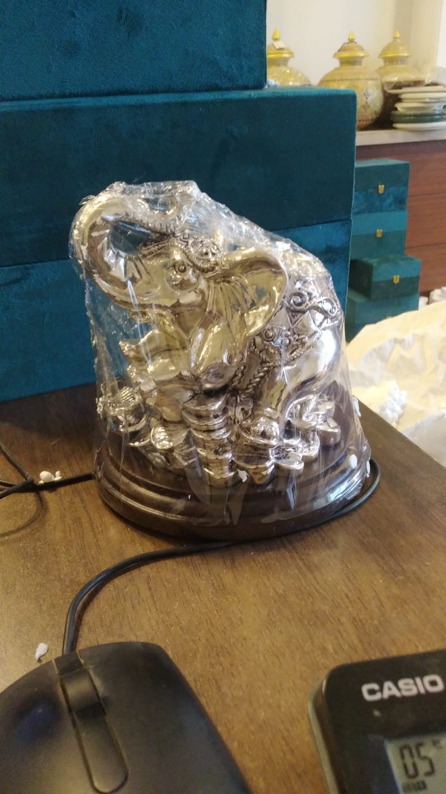 Single Elephant Coin Silver W/box