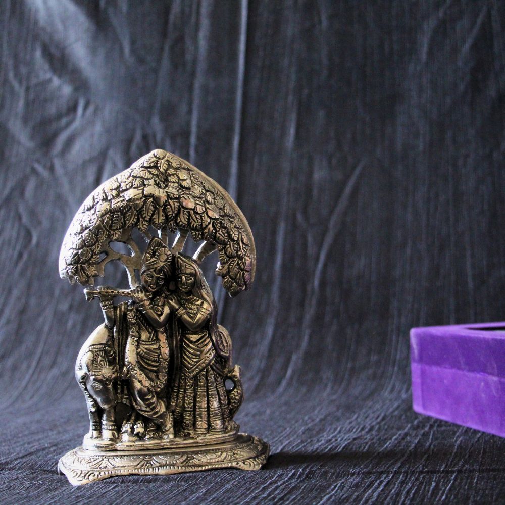 Metal Radha Krishna Tree. - 8