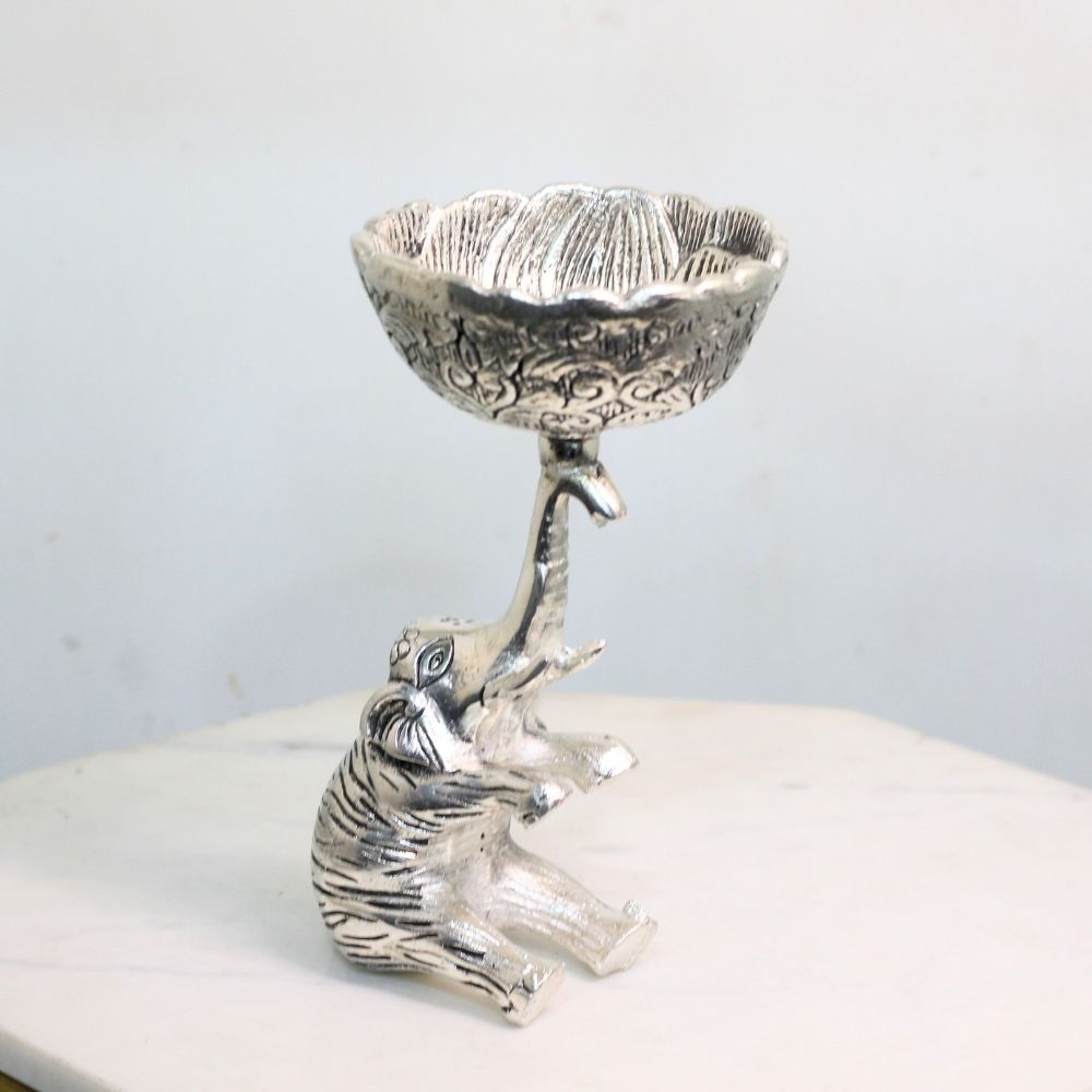 Metal Elephant Bowl - 3