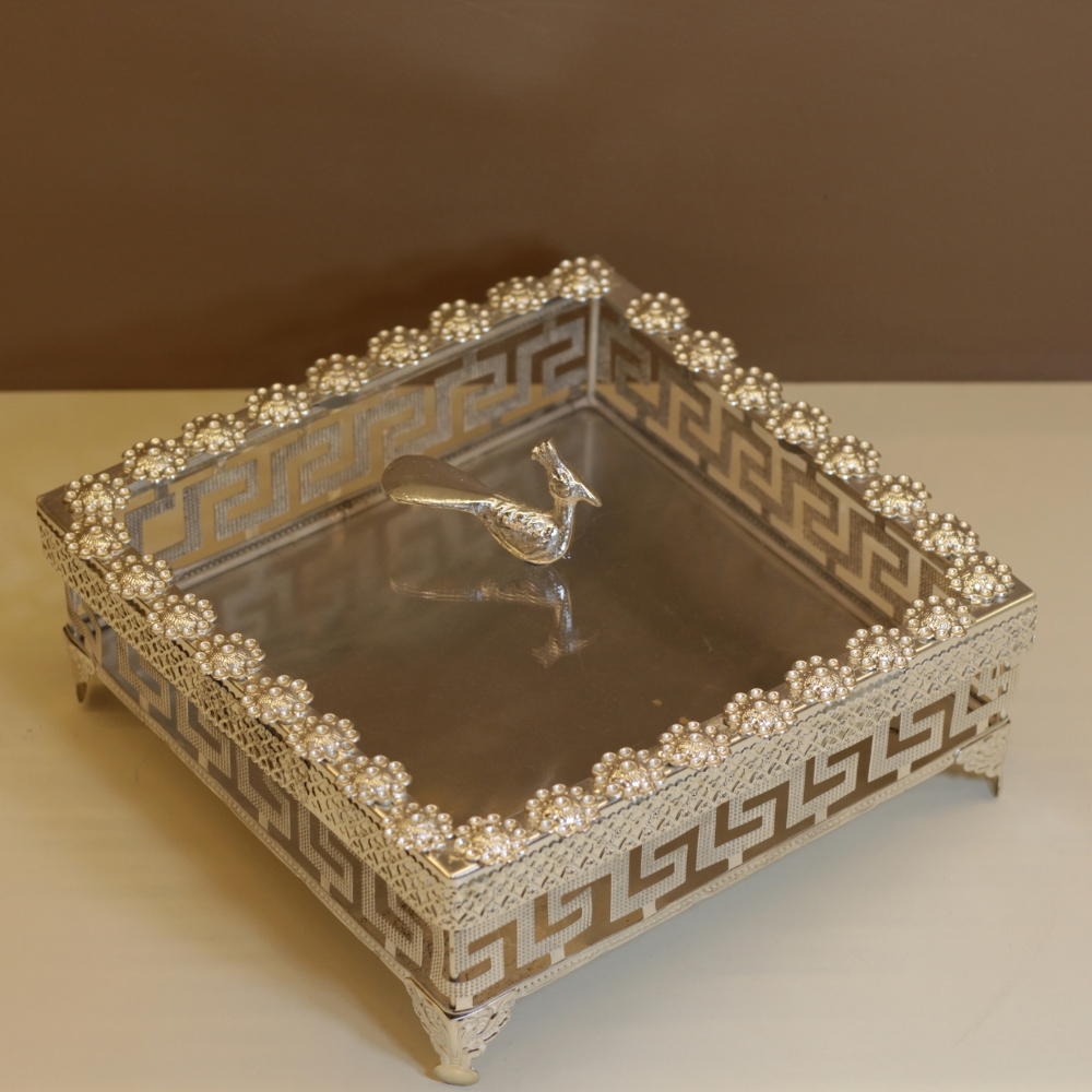 Square Jali Dryfruit Box 8x8