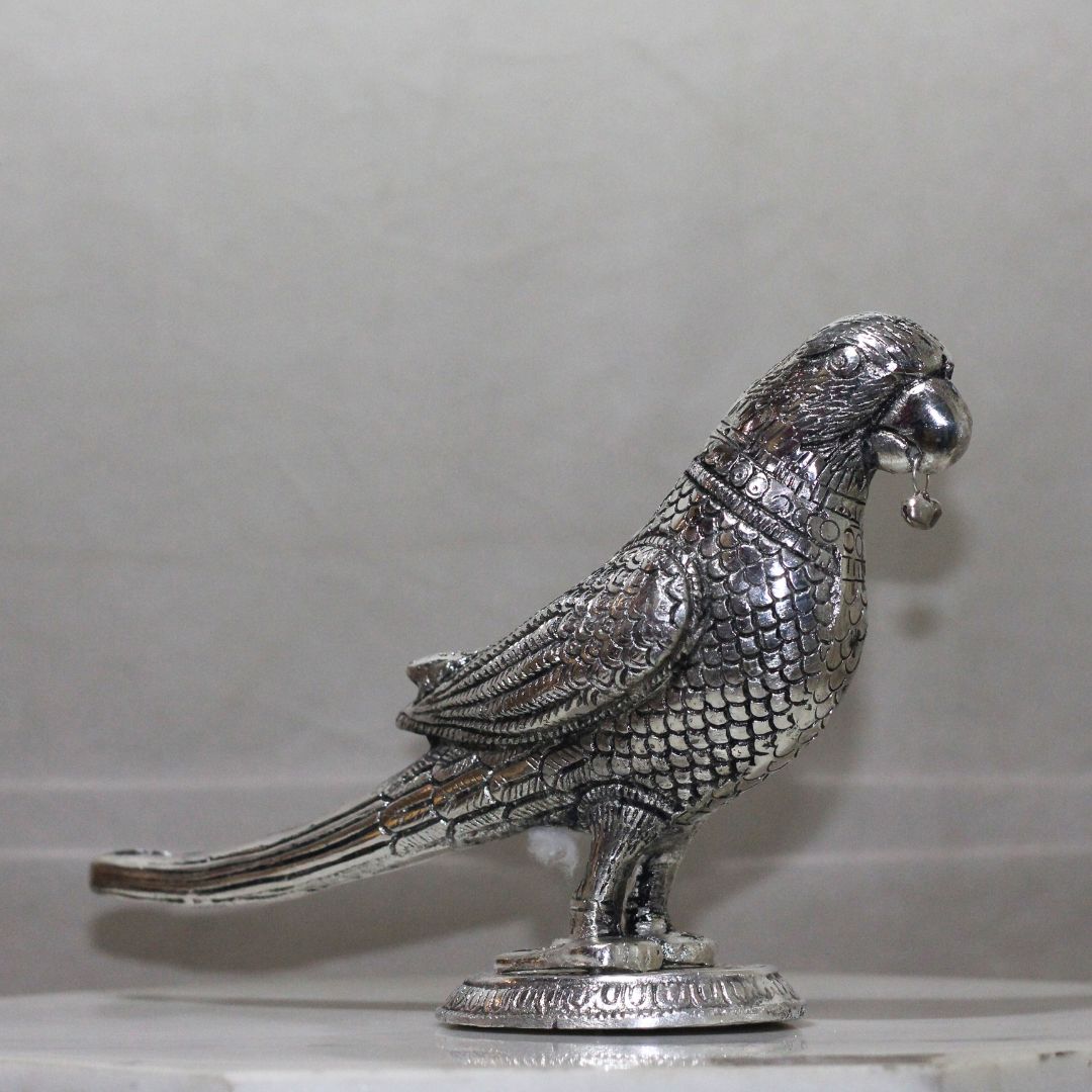 Metal Parrot Flower Plet - 5