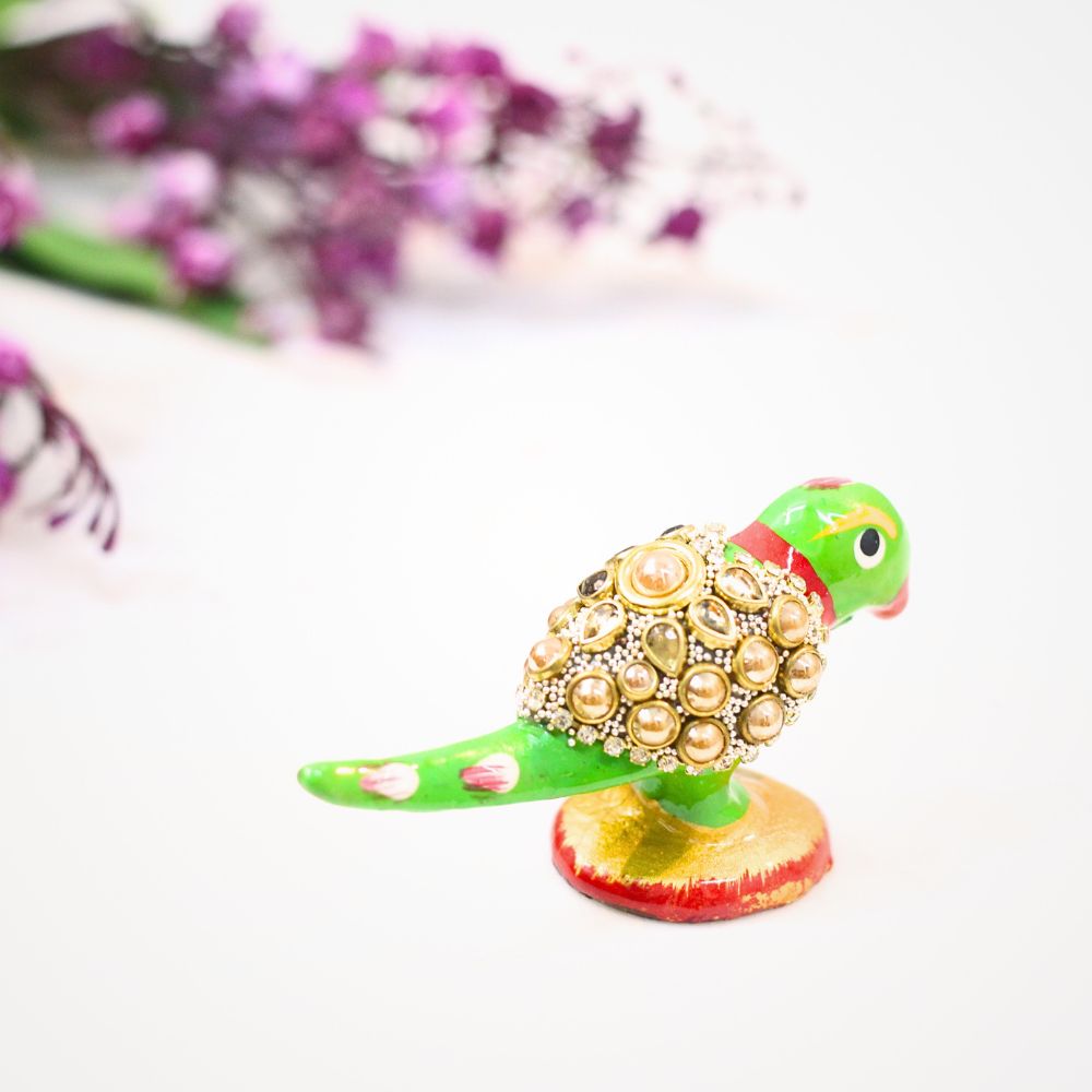 Metal Stone Parrot 1 - 4