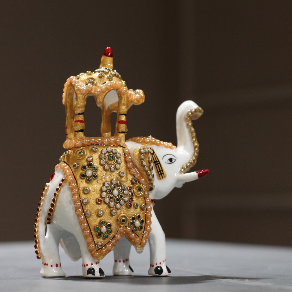 Ambabari Jewellery Gold Elephant 5'' - 4