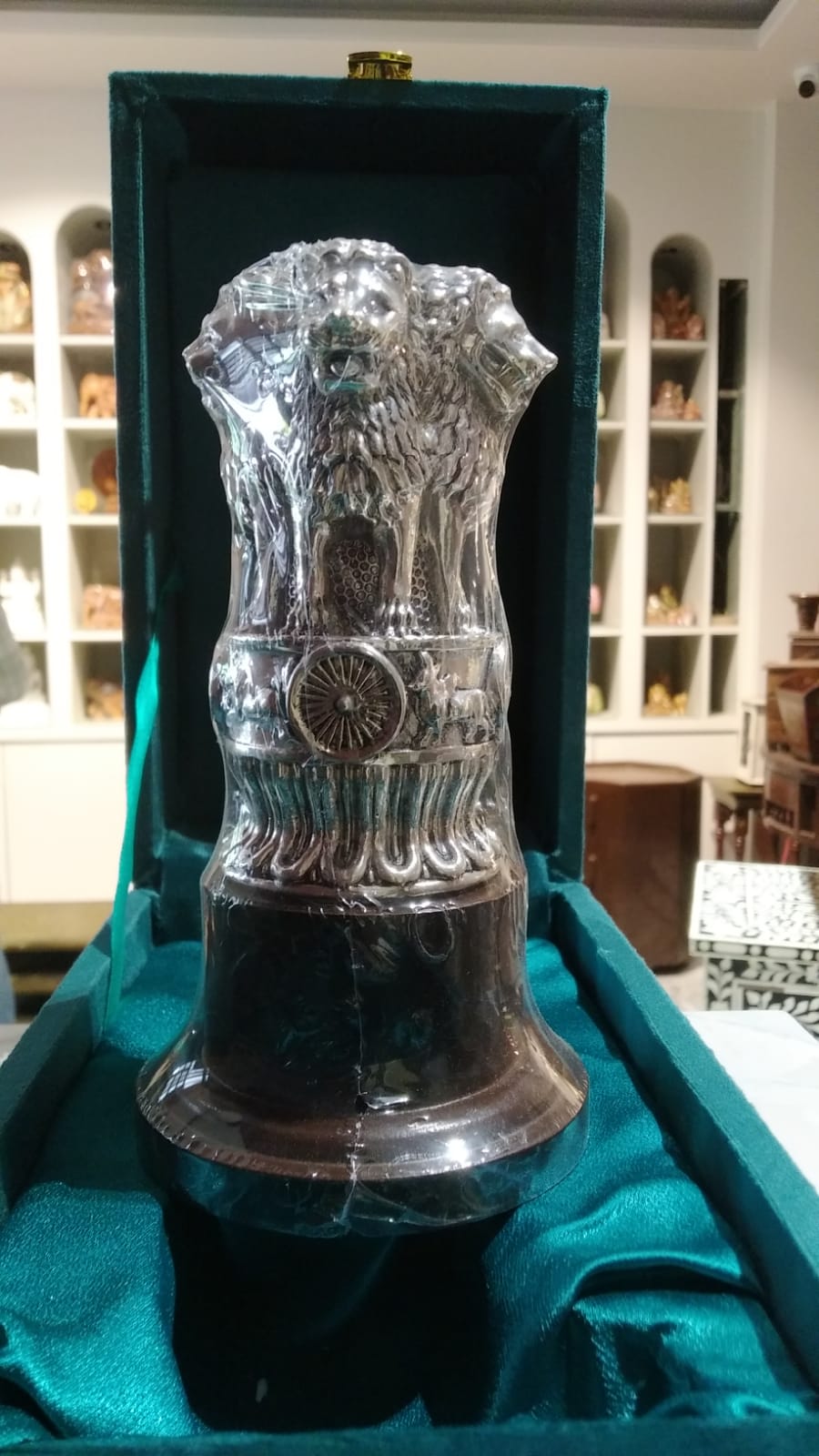 Ashok Stambh 8'' Clad Silver W/b
