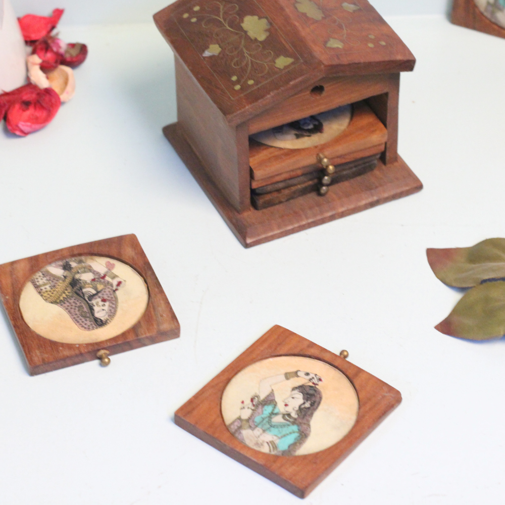 Wooden Hut Tea Costar - 4