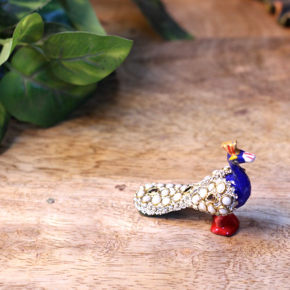 Metal Stone Peacock 1 inch - 4