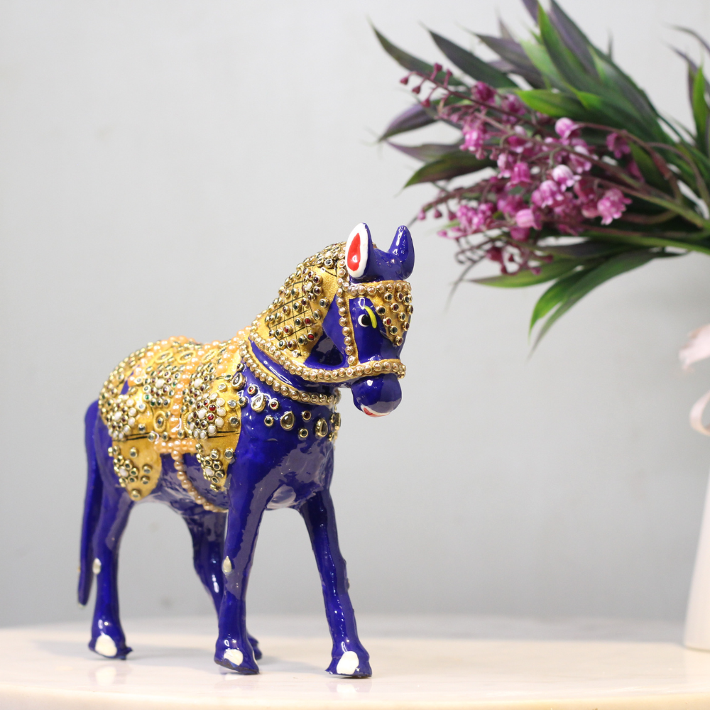 Metal Horse Jewellery Work 6''